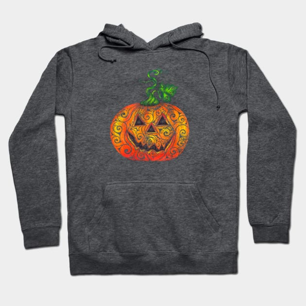 Swirly Pumpkin Hoodie by VectorInk